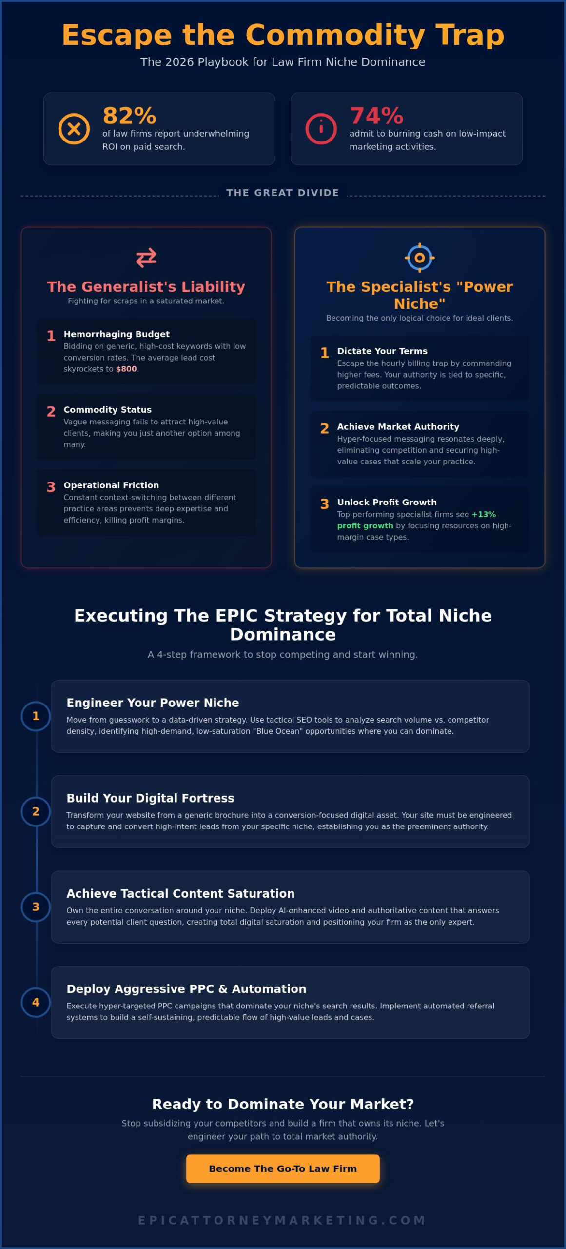 How to Become the Go-To Law Firm in Your Niche: The 2026 Strategy for Total Market Dominance