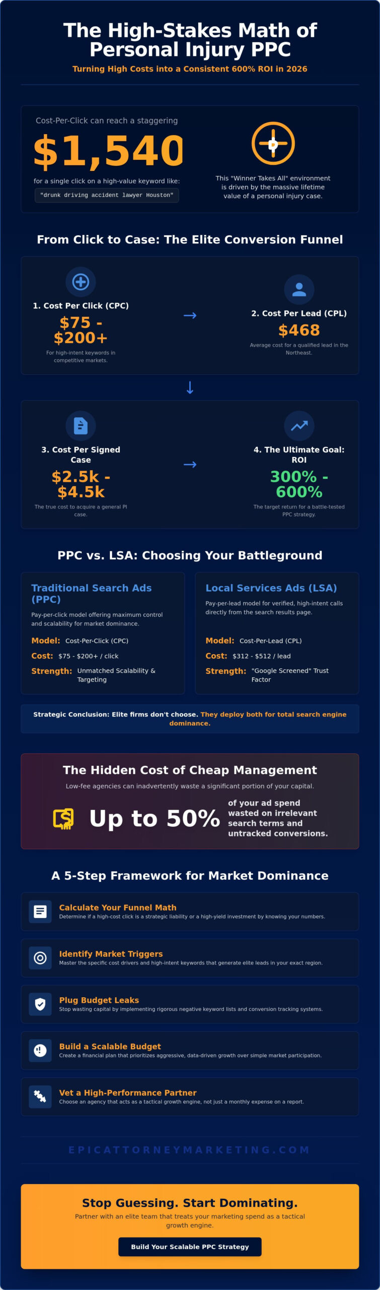 The Cost of PPC for Personal Injury Lawyers: A 2026 Guide to Market Dominance