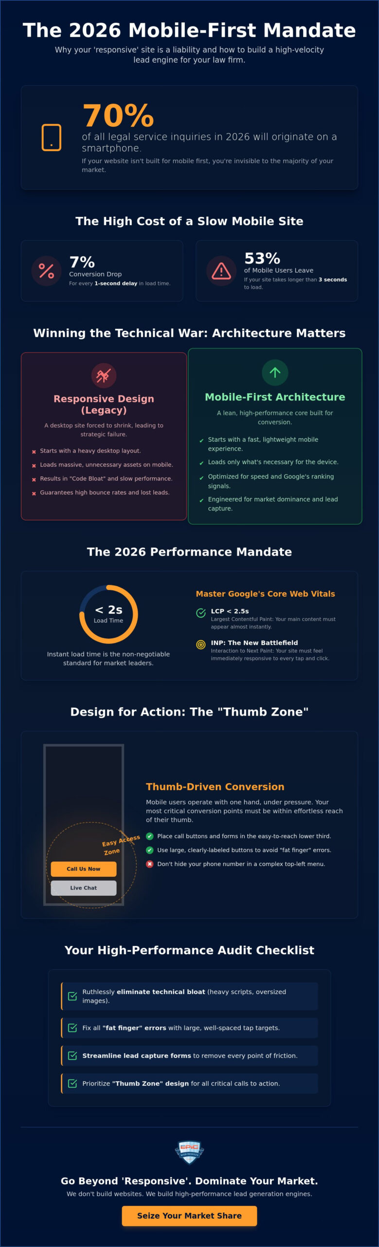 Mobile-First Design for Law Firm Websites: The 2026 Strategic Mandate for Market Dominance